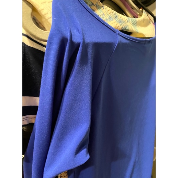 Moda International Bell Sleeve Cobalt Blue S Dress - Picture 4 of 9